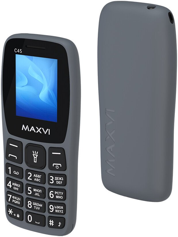 Кнопочный телефон Maxvi C45 (серый)