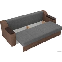 Диван Лига диванов Сенатор 102762 (рогожка, серый/коричневый)