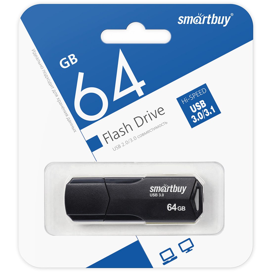 

USB Flash SmartBuy Clue 3.0 64GB (черный)