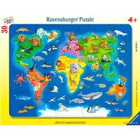 Мозаика/пазл Ravensburger Карта мира с животными