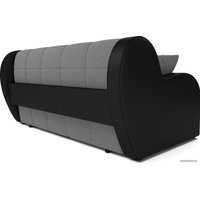 Диван Мебель-АРС Аккордеон Барон (рогожка/экокожа, серый/черный)