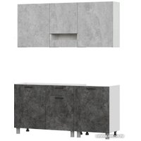 Готовая кухня SV-Мебель Розалия 1.7 (белый/цемент светлый/цемент темный/антарес)