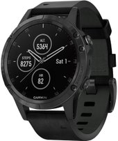 Garmin Fenix 5 Plus Sapphire (черный/черный кожаный)