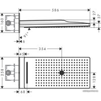 Верхний душ Hansgrohe EcoSmart 580 3jet 24011400