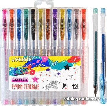 Набор гелевых ручек deVente с блестками Cosmo Glitter 5051042 (12 шт)