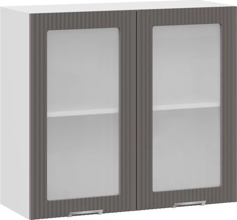 

Шкаф навесной Трия Кимберли 1ВВ8С с двумя дверьми (белый/муссон)