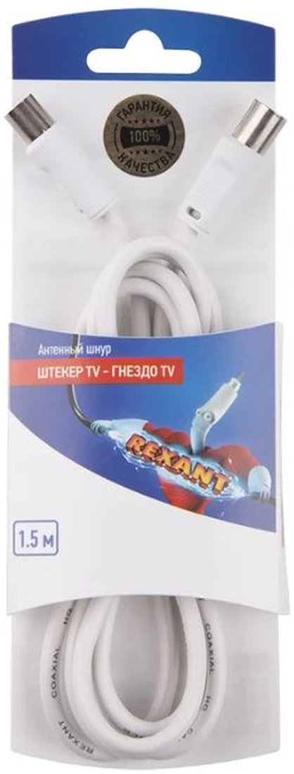 Кабель Rexant 06-3080 (1.5 м, белый)