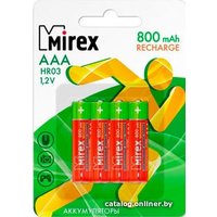 Аккумулятор Mirex AAA 800mAh 4 шт HR03-08-E4