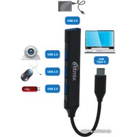 USB-хаб Ritmix CR-4401 Metal