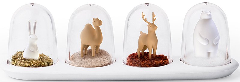 

Набор для специй Qualy Animal Parade QL10125-WH