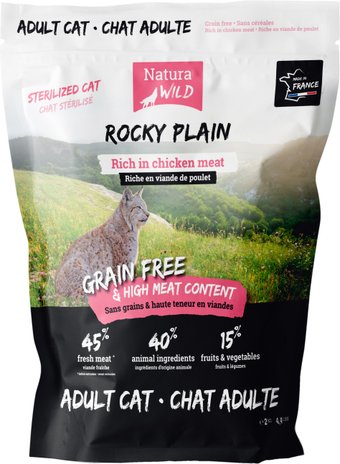 Natura Wild Rocky Plain для стерилизованных с курицей 2 кг