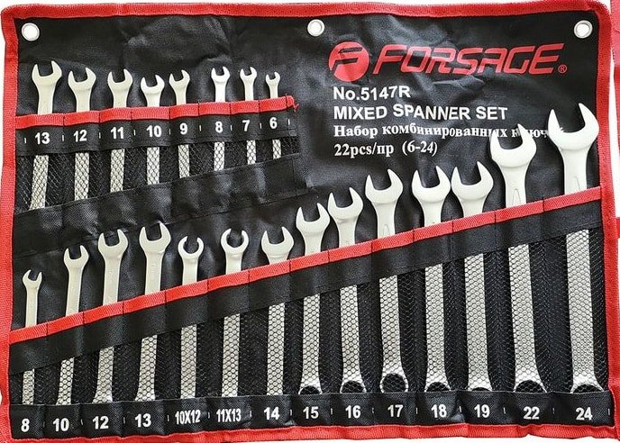 

Набор ключей FORSAGE F-5147R (22 предмета)