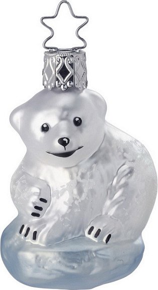 

Елочная игрушка Inge's Christmas Animals around the World Белый медвежонок 10021S015