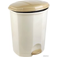 Мусорное ведро Эльфпласт EP032 с педалью (18 л, слоновая кость)
