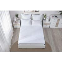 Евро комплект постельного белья Loon Stripe (евро, наволочки 50х70, белый)