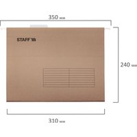Папка подвесная Staff 270932 (10 шт, коричневый)