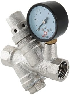 Фитинг Valtec Редуктор давления с фильтром и маном. VT.082 1/2" VT.082.N.04