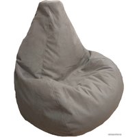 Кресло-мешок LoftyHome Груша L (велюр, серый)