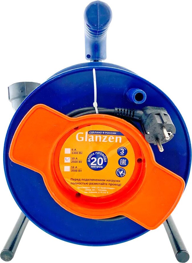 

Удлинитель на катушке Glanzen EC-20-010