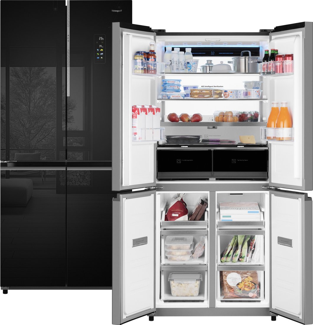 

Четырёхдверный холодильник Weissgauff WCD 450 BgNF Built-in
