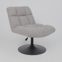 Интерьерное кресло AksHome Grande (серая ткань Linen Fabric-11/черный)