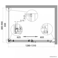 Душевой уголок BelBagno ACQUA-AH-1-130/90-C-NERO