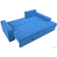 Угловой диван Mebelico Майами 15 114914 (правый, велюр, голубой)