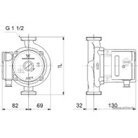 Циркуляционный насос Grundfos UPS 25-120 180