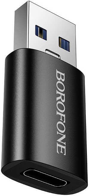 Адаптер Borofone BV26B USB Type-A - USB Type-C (черный)