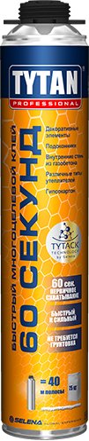 

Монтажная пена Tytan Professional Professional 60 секунд (750 мл)