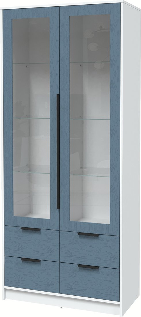 

Шкаф-витрина Интерлиния Концепт КТ-ШВ2 Глосс (белый платинум/дуб лазурный)