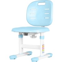 Ученический стол Anatomica Ara с подставкой для книг и выдвижным органайзером (белый/голубой)