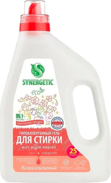 

Гель для стирки Synergetic Биоразлагаемый 3in1 1.5 л