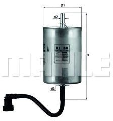 

Топливный фильтр Mahle Knecht KL80