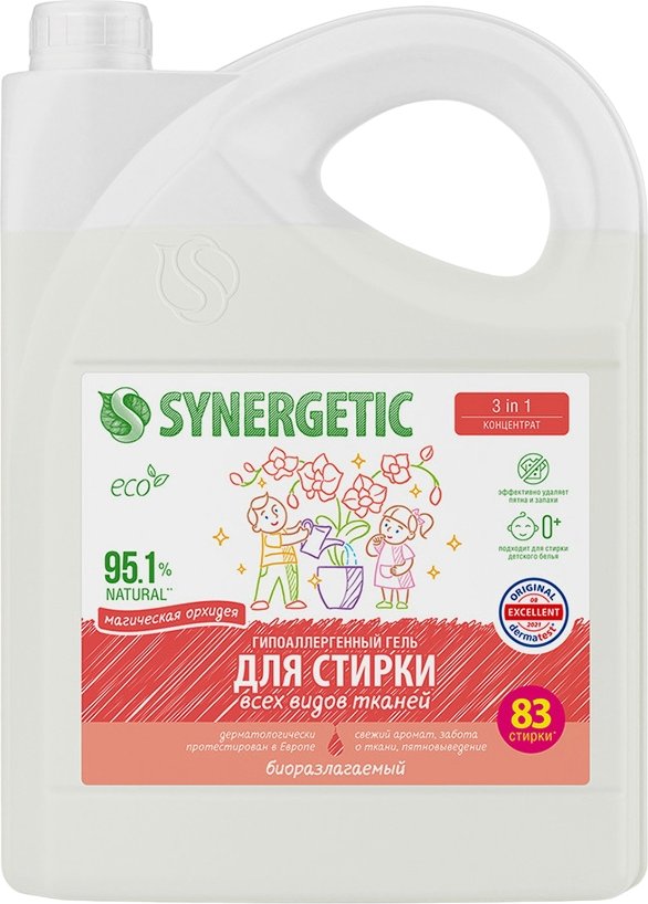 

Гель для стирки Synergetic Биоразлагаемый 3in1 5 л