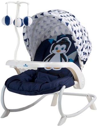Шезлонг Lorelli Dream Time 2019 Blue&White Penguin