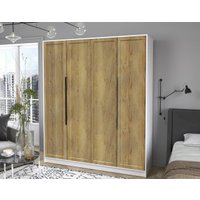 Шкаф распашной Интерлиния Концепт Тренд КТ-Ш4 (белый платинум/дуб вотан)