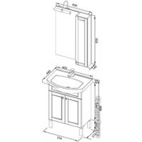  Aquanet Комплект Честер 60 00186335 (белый/золотистый)