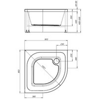 Душевой поддон Aquanet Optimal 90х90x48 293357