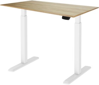 Стол для работы стоя ErgoSmart Electric Desk Prime 1200х650х18 мм (дуб натуральный/белый)