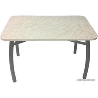 Кухонный стол Solt 100x60 (мрамор белый/ноги усиленные шелби-дуо серые)