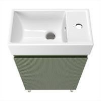  Wellsee Тумба под умывальник 3 в 1 WC Area 221805003 (тумба/матовый зеленый, раковина/глянцевый белый, ножки/нержавеющая сталь) в Бресте