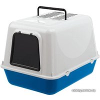 Туалет-домик Ferplast Clear Cat 20 (белый/синий)
