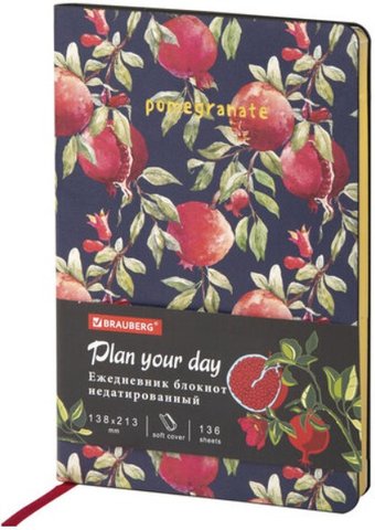 Ежедневник BRAUBERG 112022 (136 шт, зеленый/черный/красный)