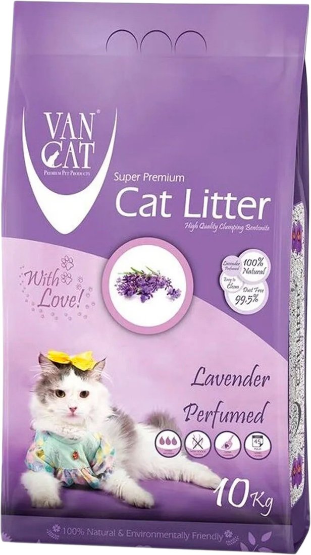 

Наполнитель для туалета Van Cat Lavender с ароматом лаванды 10 кг