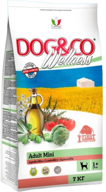 

Сухой корм для собак Dog&Co Wellness Adult Mini Lamb&Rice 7 кг