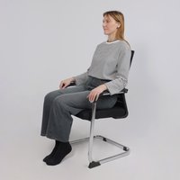 Офисный стул AksHome TAX (сетка/ткань, черный/хром) в Гомеле