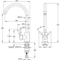Смеситель Cersanit Cомо однорычажный 68244 (хром)