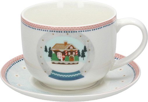 

Чашка Andrea Fontebasso New Milk & Coffee Christmas Time Домик NL6856HM250