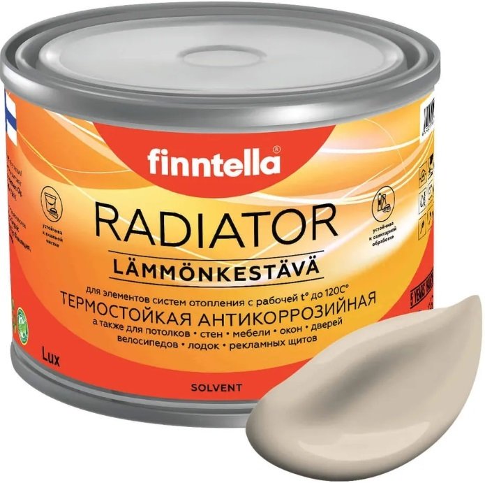 

Краска Finntella Radiator Ruoko F-19-1-3-FL090 2.7 л (бежевый)
